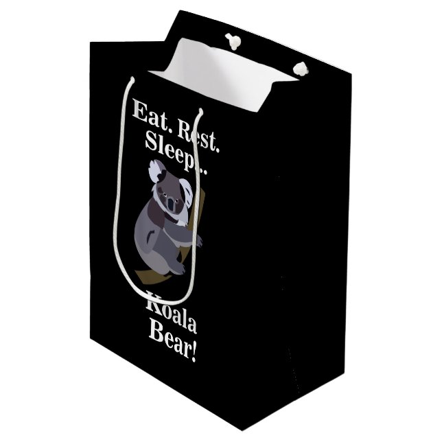 Koala Bear Funny Medium Gift Bag (Front Angled)