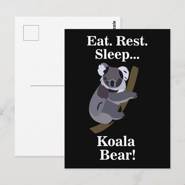 Koala Bear Funny Postcard (Front/Back)