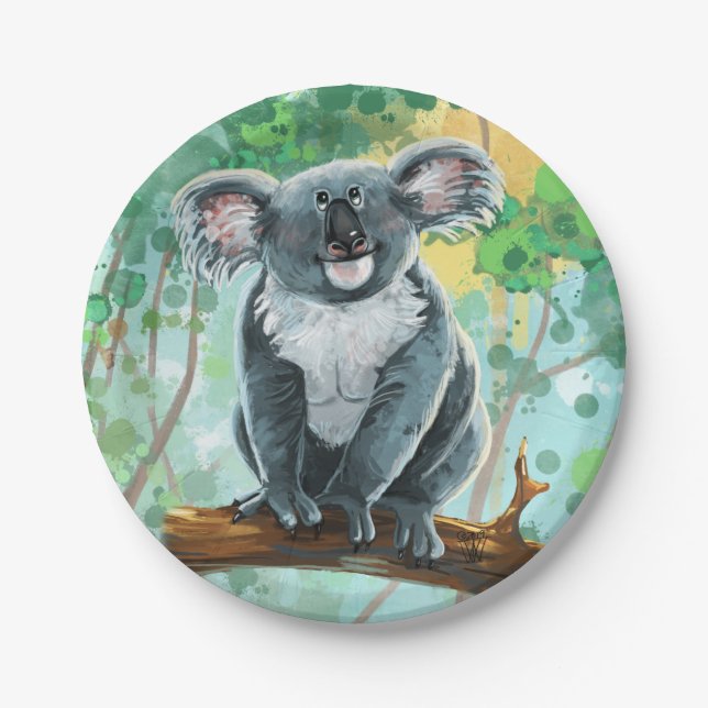 Koala Bear Gifts & Accessories Paper Plate (Front)