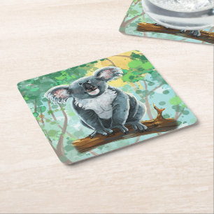 Koala Bear Gifts & Accessories Square Paper Coaster