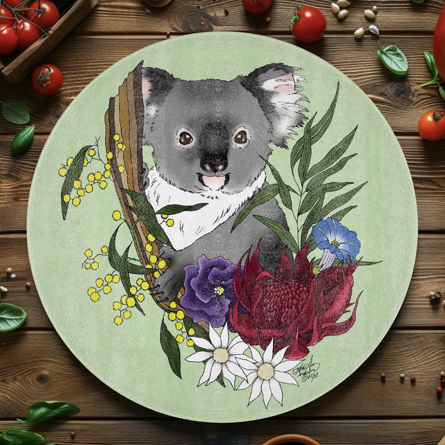 Koala Bear Green Cutting Board (Creator Uploaded)