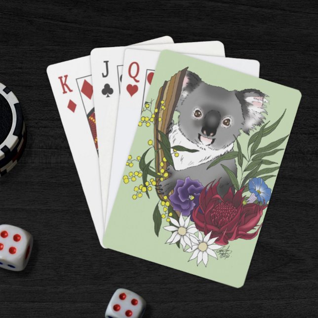 Koala Bear Green Playing Cards (Creator Uploaded)