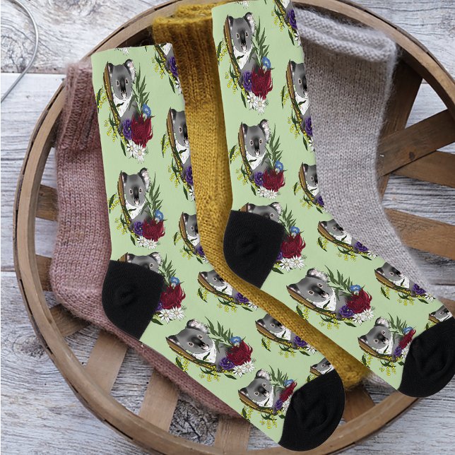 Koala Bear Green Socks (Creator Uploaded)
