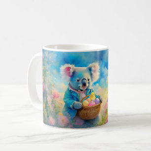 Koala bear holding a basket of Easter eggs Coffee Mug