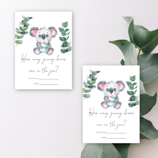 Koala Bear How many gummy bears? Enclosure Card (Creator Uploaded)
