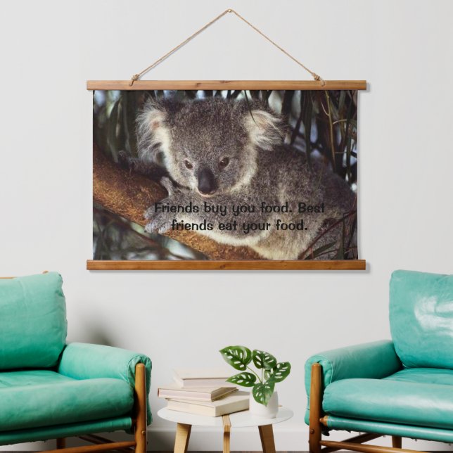 Koala Bear in a tree Hanging Tapestry (Living Room)