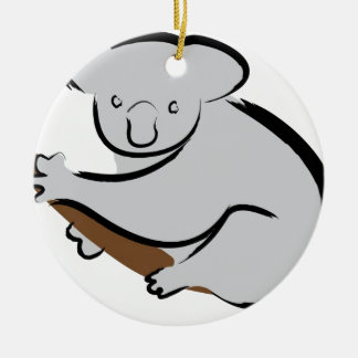 Koala bear in tree ceramic ornament