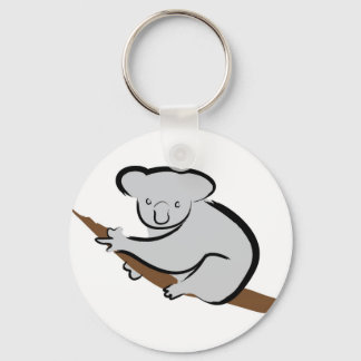 Koala bear in tree key ring