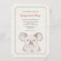 Koala Bear Invitation