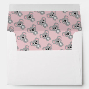 Koala Bear Kids Pink Personalised Envelope