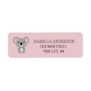 Koala Bear Kid's Return Address Label
