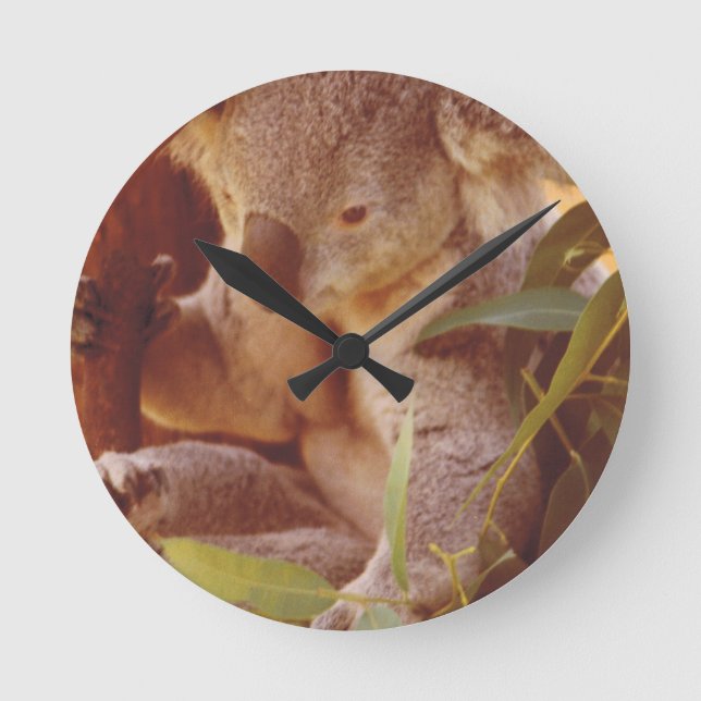 Koala Bear Love Round Clock (Front)