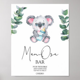 Koala Bear Momosa bar Poster