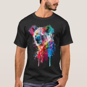 Koala Bear Paint Splatter Australian Animal Koala T-Shirt