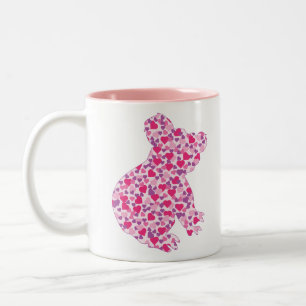 Koala-Bear-Pink-Hearts Two-Tone Coffee Mug