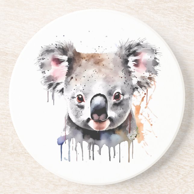 Koala Bear Portrait Coaster (Front)
