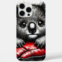 Koala Bear Resting in a Red Boxing Glove