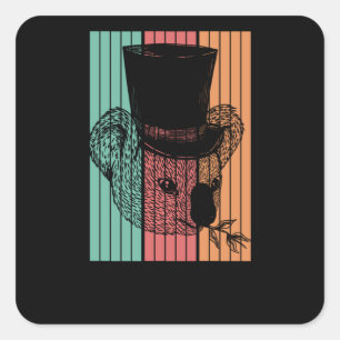 Koala Bear Retro Square Sticker