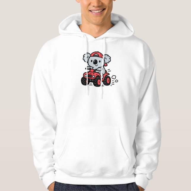 Koala Bear Riding ATV Hoodie (Front)