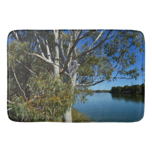 Koala Bear Sleeping In Gum Tree, Bath Mat (Front)