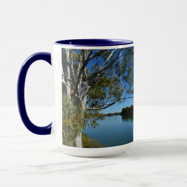 Koala Bear Sleeping In Gum Tree, Mug (Left)