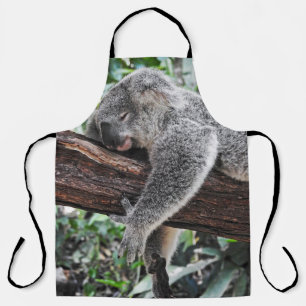 KOALA BEAR SLEEPING ON TREE APRON