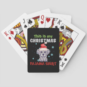 Koala Bear This Is My Christmas Pajama Shirt Playing Cards
