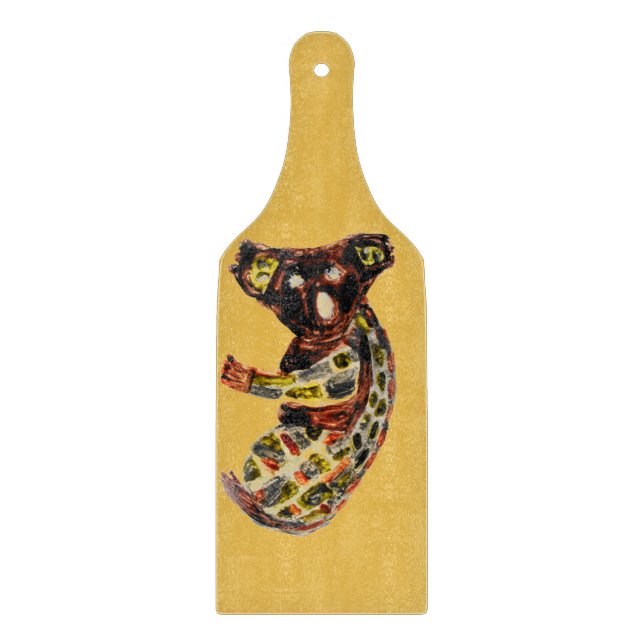 Koala Bear Wild Animal Aboriginal Art Cutting Board (Front)