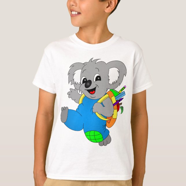 Koala Bear with backpack T-Shirt (Front)