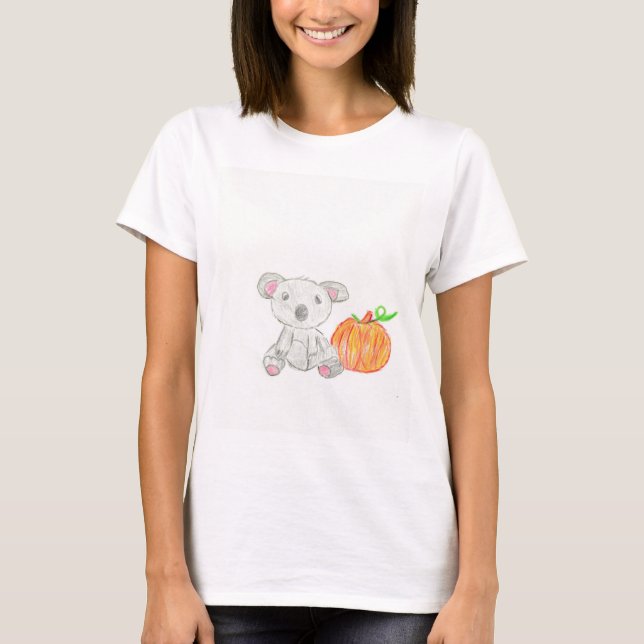 Koala Bear with Pumpkin  T-Shirt (Front)
