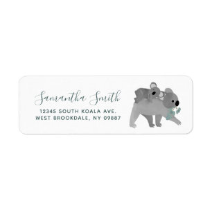 Koala Bears Return Address Label