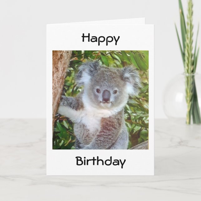 **KOALA** BIRTHDAY GREETINGS" CARD (Front)