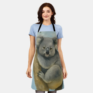 Koala Calm – Watercolor Wildlife Apron