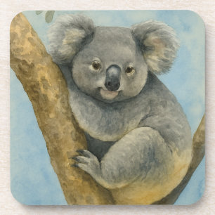 Koala Calm – Watercolor Wildlife Coaster