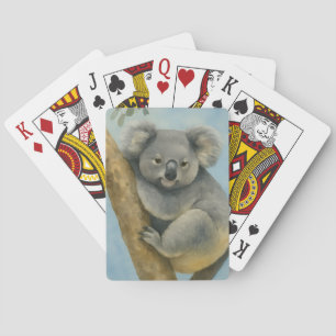 Koala Calm – Watercolor Wildlife Playing Cards