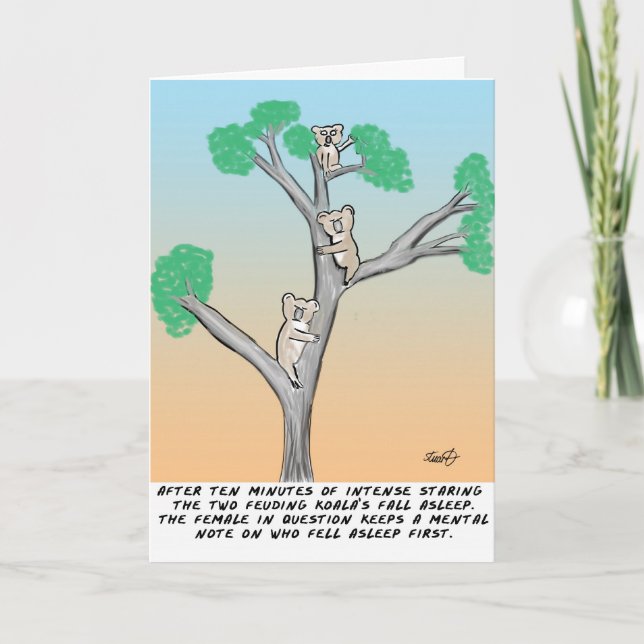 Koala Cartoon Card (Front)