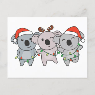 Koala Christmas Animals Cute Koalas Holiday Postcard