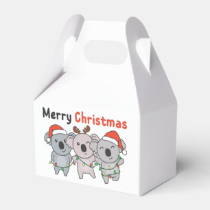 Koala Christmas Animals Koalas Merry Christmas Favour Box