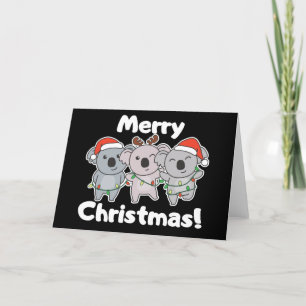 Koala Christmas Animals Koalas Merry Christmas Hol Holiday Card