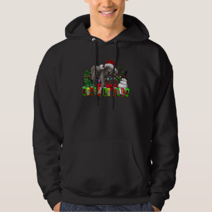 Koala Christmas Lights  Santa Hat Merry Christmas Hoodie