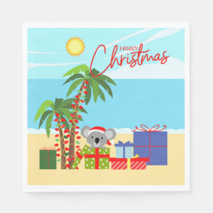 Koala Christmas Presents Napkin