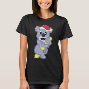 Koala Christmas Santa hat T-Shirt