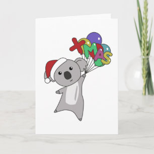 Koala Christmas Snow Winter Animals Koalas Card