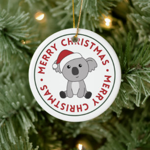Koala Christmas Snow Winter Animals Koalas Ceramic Ornament