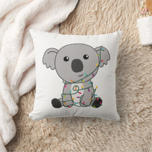 Koala Christmas Snow Winter Animals Koalas Cushion