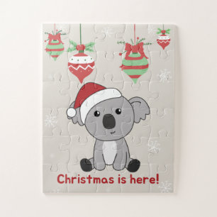 Koala Christmas Snow Winter Animals Koalas Jigsaw  Puzzle
