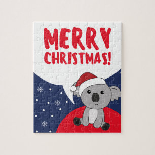 Koala Christmas Snow Winter Animals Koalas Jigsaw Puzzle