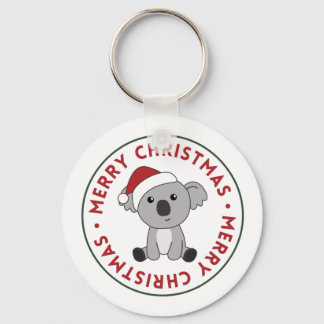 Koala Christmas Snow Winter Animals Koalas Keychai Key Ring