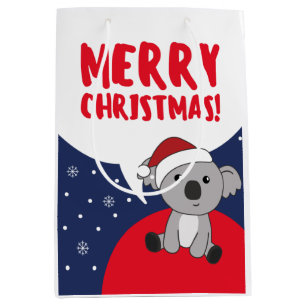 Koala Christmas Snow Winter Animals Koalas Medium Gift Bag
