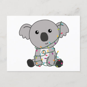 Koala Christmas Snow Winter Animals Koalas Postcard